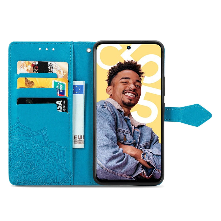 For Realme C55 Mandala Flower Embossed Leather Phone Case