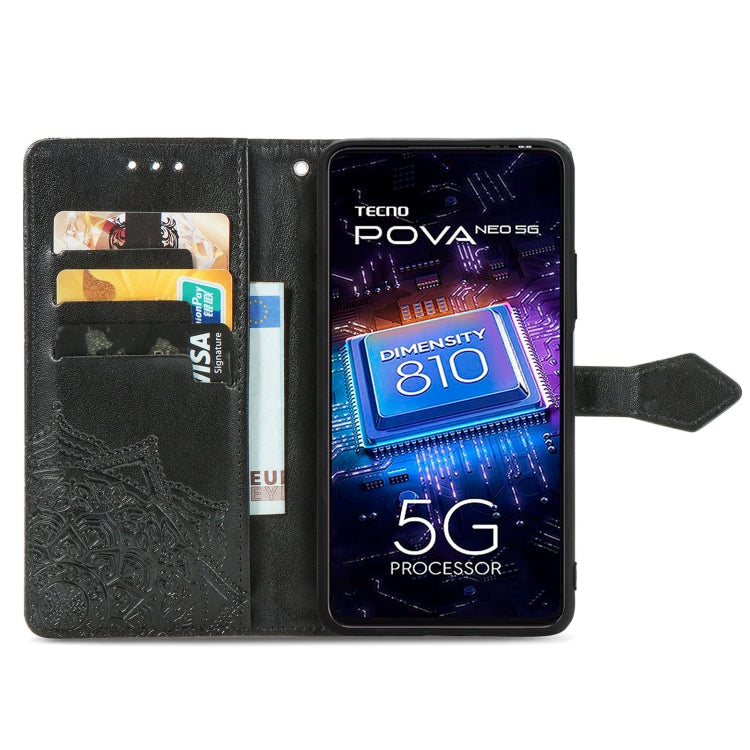 For Tecno Pova Neo 5G Mandala Flower Embossed Leather Phone Case