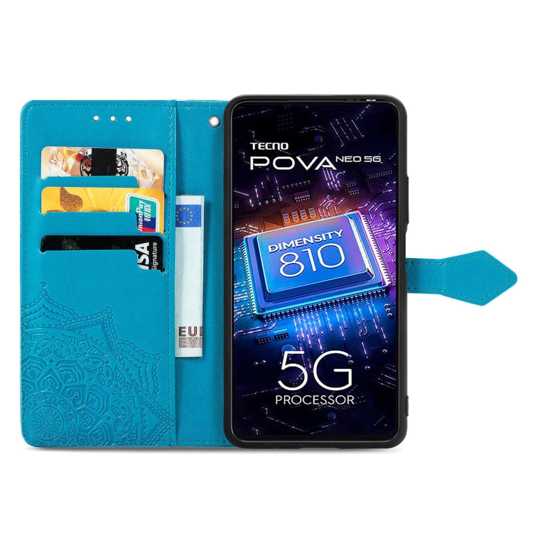 For Tecno Pova Neo 5G Mandala Flower Embossed Leather Phone Case