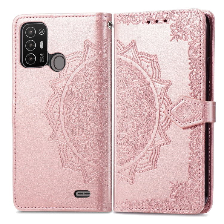 For ZTE Blade A52 Mandala Flower Embossed Leather Phone Case