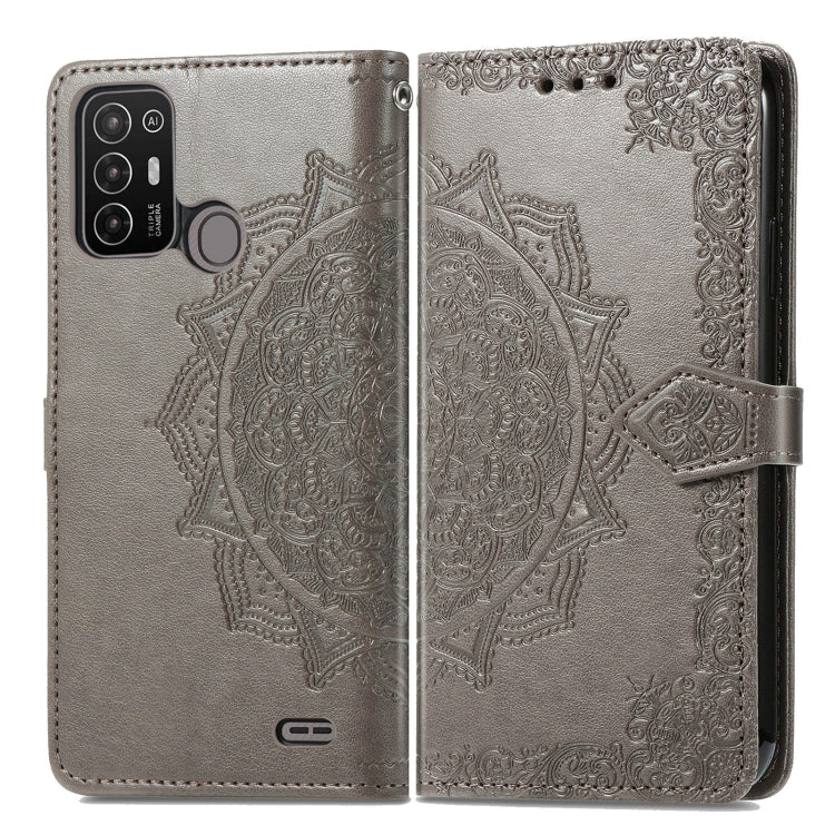 For ZTE Blade A52 Mandala Flower Embossed Leather Phone Case