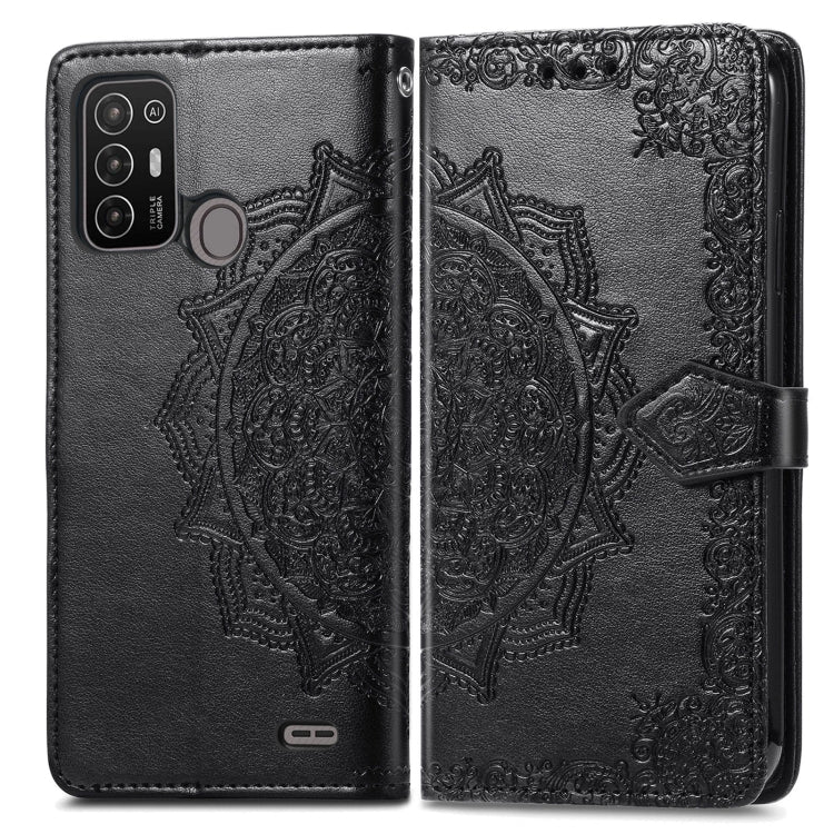 For ZTE Blade A52 Mandala Flower Embossed Leather Phone Case