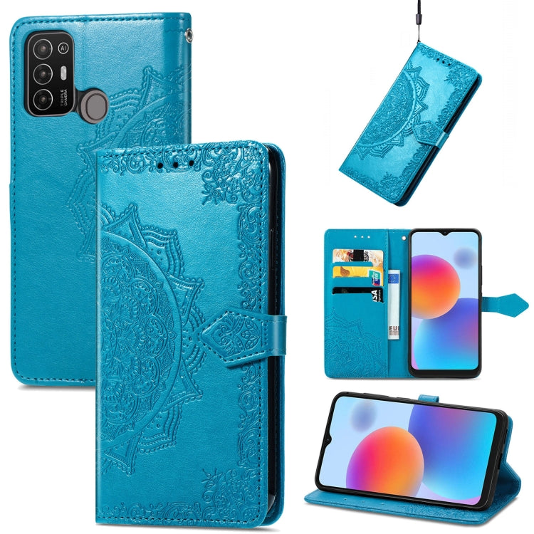 For ZTE Blade A52 Mandala Flower Embossed Leather Phone Case