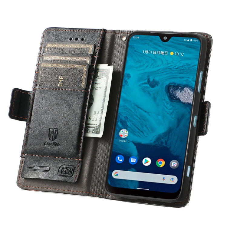 For Kyocera Android One S10 CaseNeo Splicing Dual Magnetic Buckle Leather Phone Case