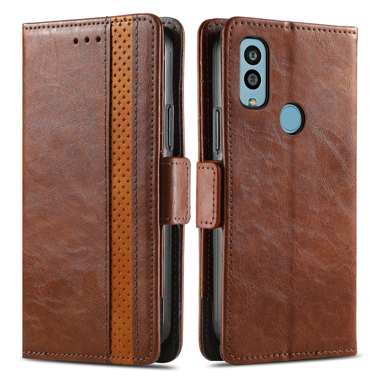 For Kyocera Android One S10 CaseNeo Splicing Dual Magnetic Buckle Leather Phone Case