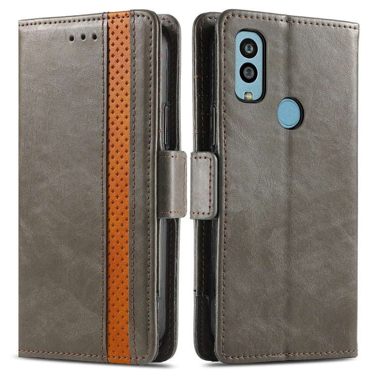 For Kyocera Android One S10 CaseNeo Splicing Dual Magnetic Buckle Leather Phone Case