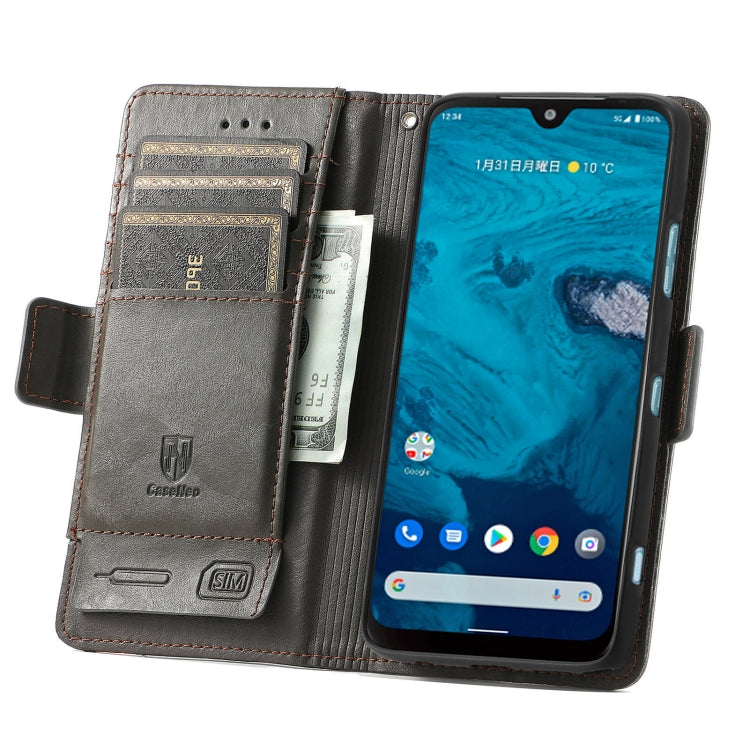 For Kyocera Android One S10 CaseNeo Splicing Dual Magnetic Buckle Leather Phone Case