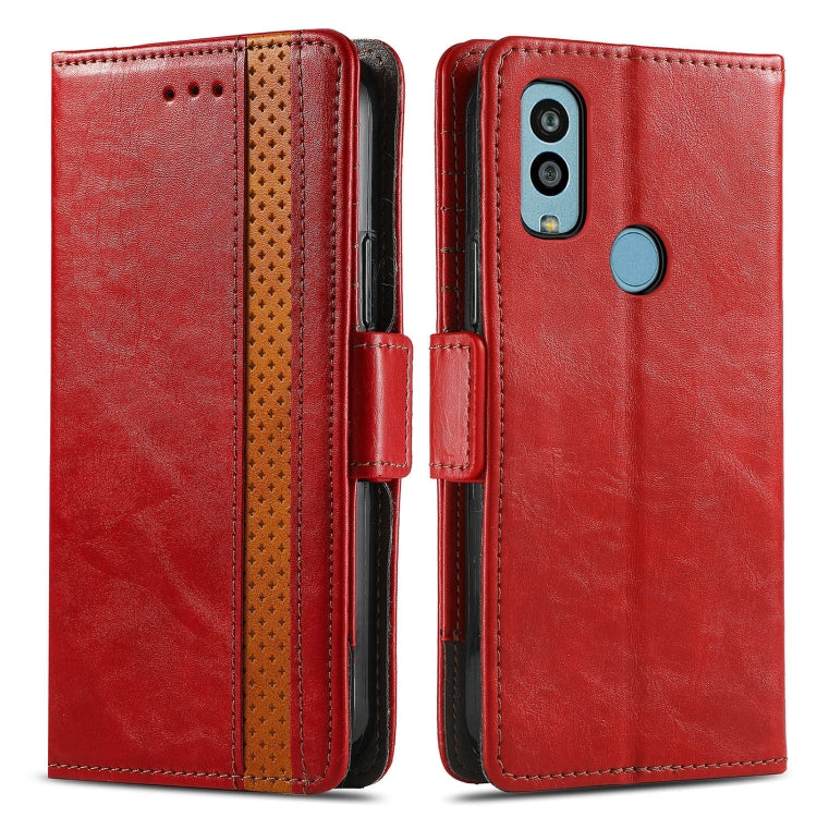 For Kyocera Android One S10 CaseNeo Splicing Dual Magnetic Buckle Leather Phone Case
