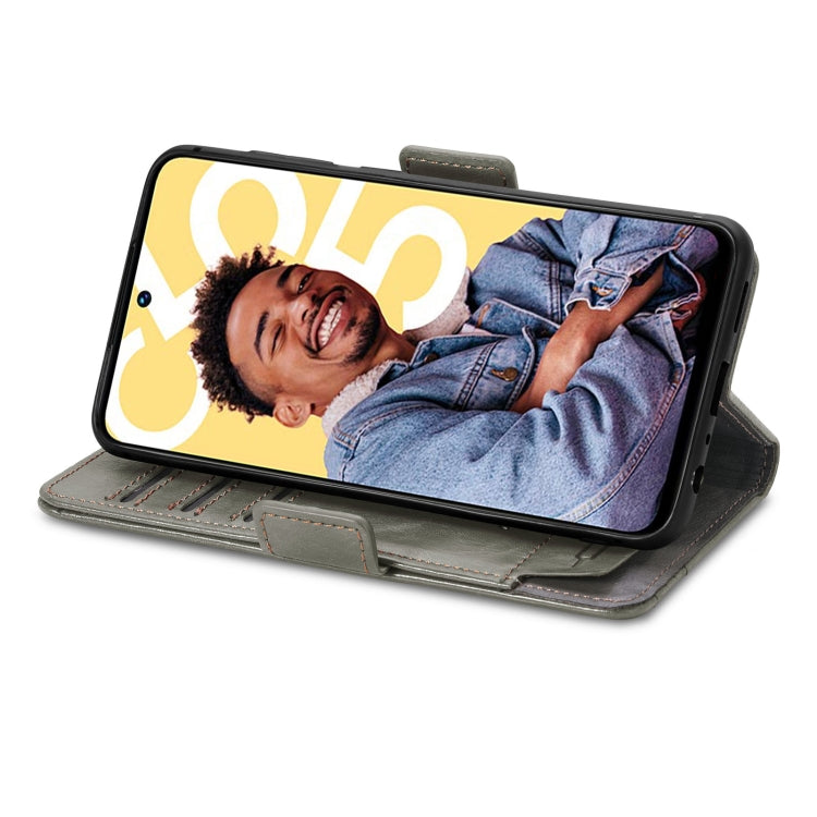 For Realme C55 CaseNeo Splicing Dual Magnetic Buckle Leather Phone Case