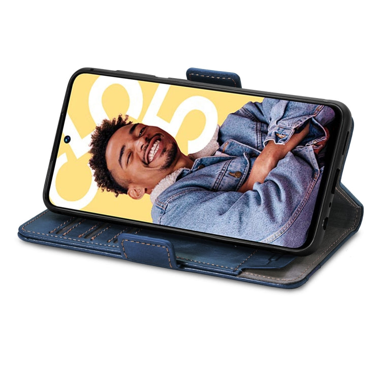 For Realme C55 CaseNeo Splicing Dual Magnetic Buckle Leather Phone Case