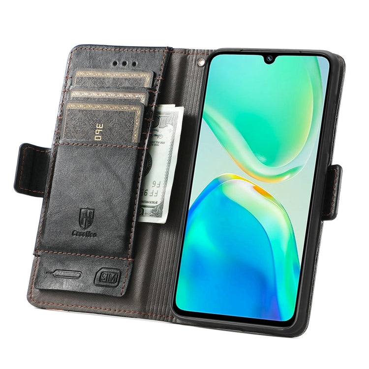 For vivo S15e CaseNeo Splicing Dual Magnetic Buckle Leather Phone Case