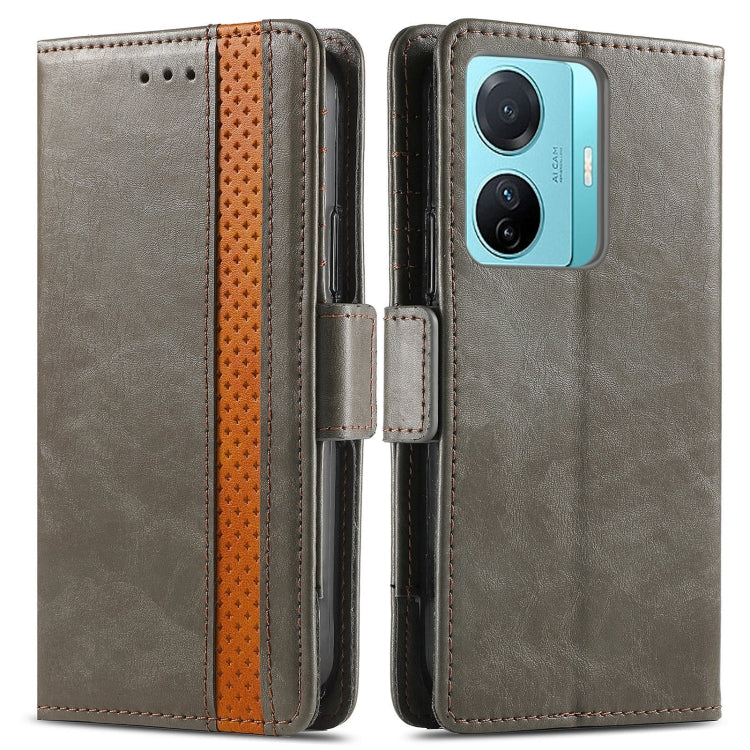 For vivo S15e CaseNeo Splicing Dual Magnetic Buckle Leather Phone Case