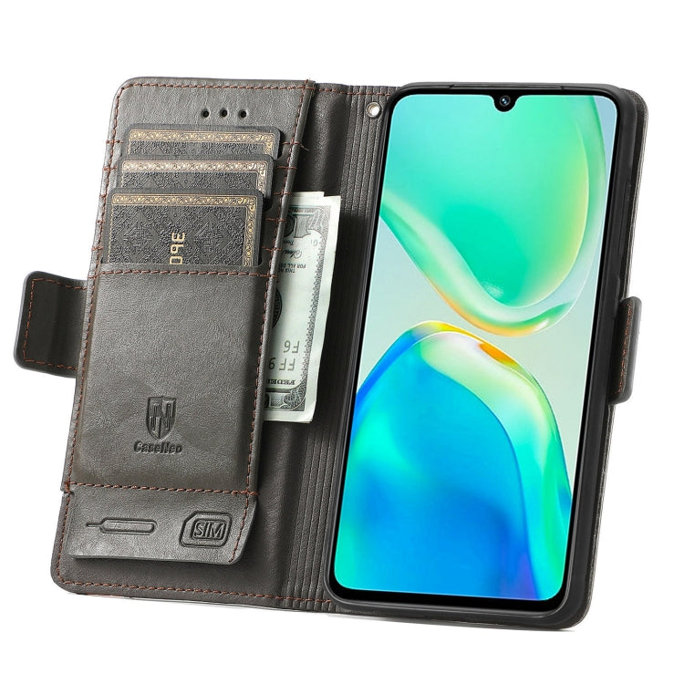 For vivo S15e CaseNeo Splicing Dual Magnetic Buckle Leather Phone Case