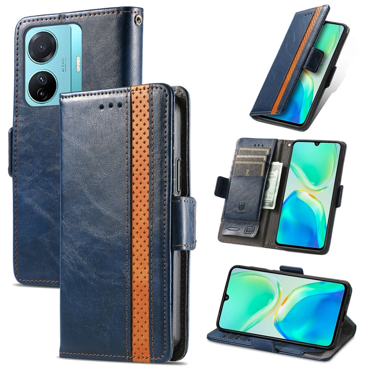 For vivo S15e CaseNeo Splicing Dual Magnetic Buckle Leather Phone Case