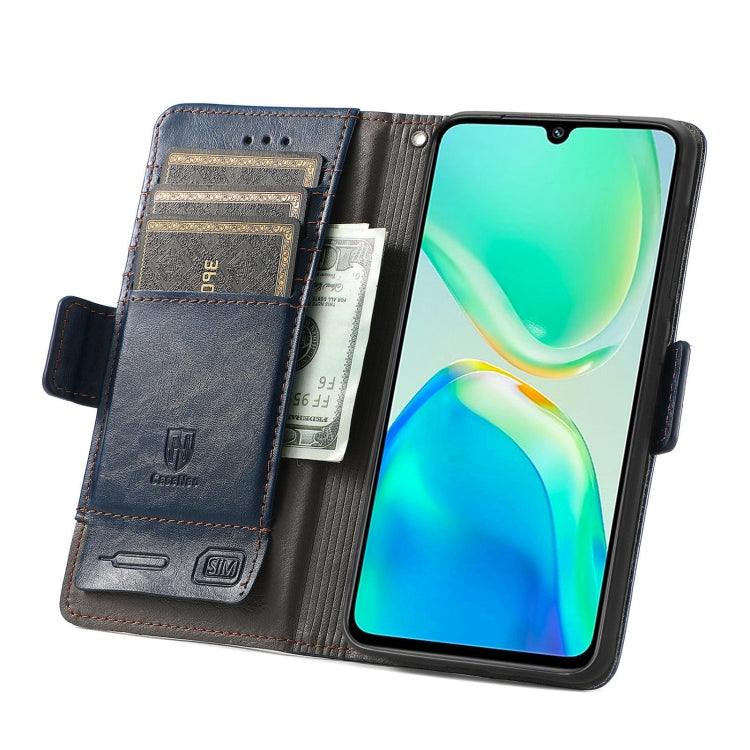 For vivo S15e CaseNeo Splicing Dual Magnetic Buckle Leather Phone Case