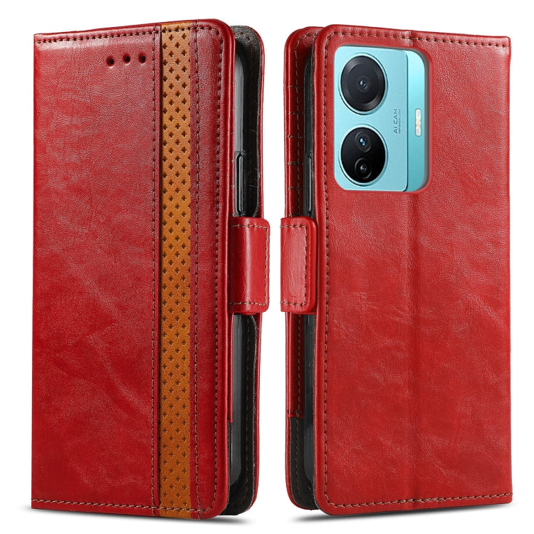 For vivo S15e CaseNeo Splicing Dual Magnetic Buckle Leather Phone Case