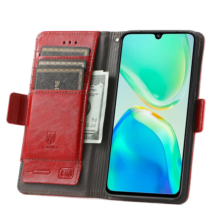 For vivo S15e CaseNeo Splicing Dual Magnetic Buckle Leather Phone Case