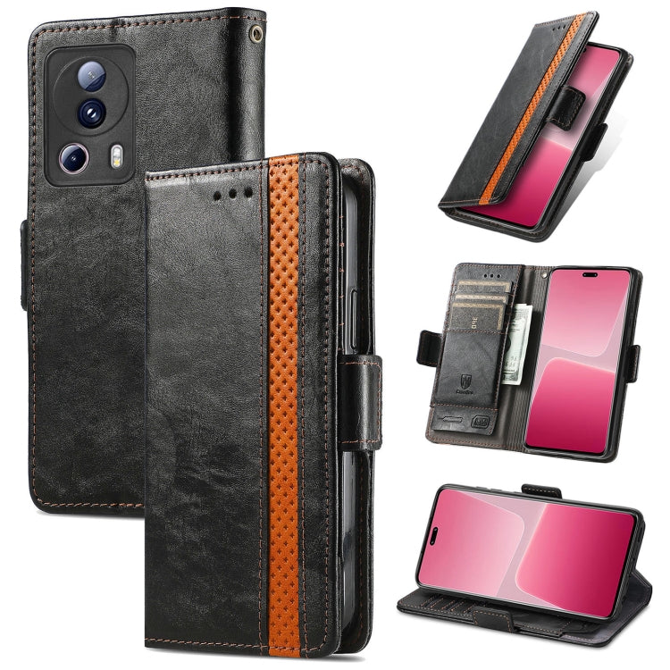 For Xiaomi 13 Lite CaseNeo Splicing Dual Magnetic Buckle Leather Phone Case