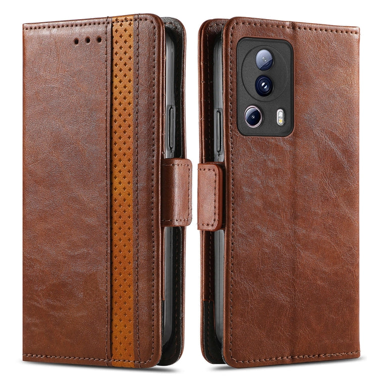 For Xiaomi 13 Lite CaseNeo Splicing Dual Magnetic Buckle Leather Phone Case