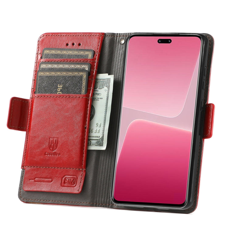 For Xiaomi 13 Lite CaseNeo Splicing Dual Magnetic Buckle Leather Phone Case