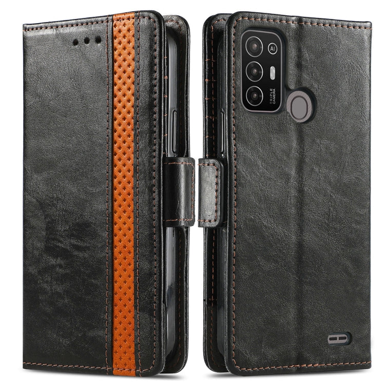 For ZTE Blade A52 CaseNeo Splicing Dual Magnetic Buckle Leather Phone Case