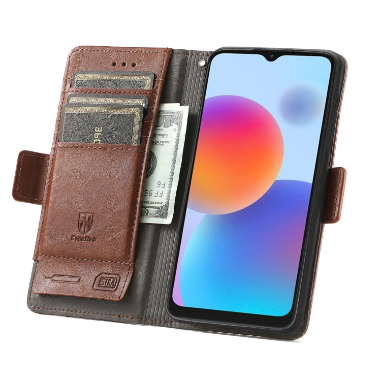 For ZTE Blade A52 CaseNeo Splicing Dual Magnetic Buckle Leather Phone Case