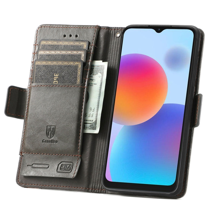 For ZTE Blade A52 CaseNeo Splicing Dual Magnetic Buckle Leather Phone Case