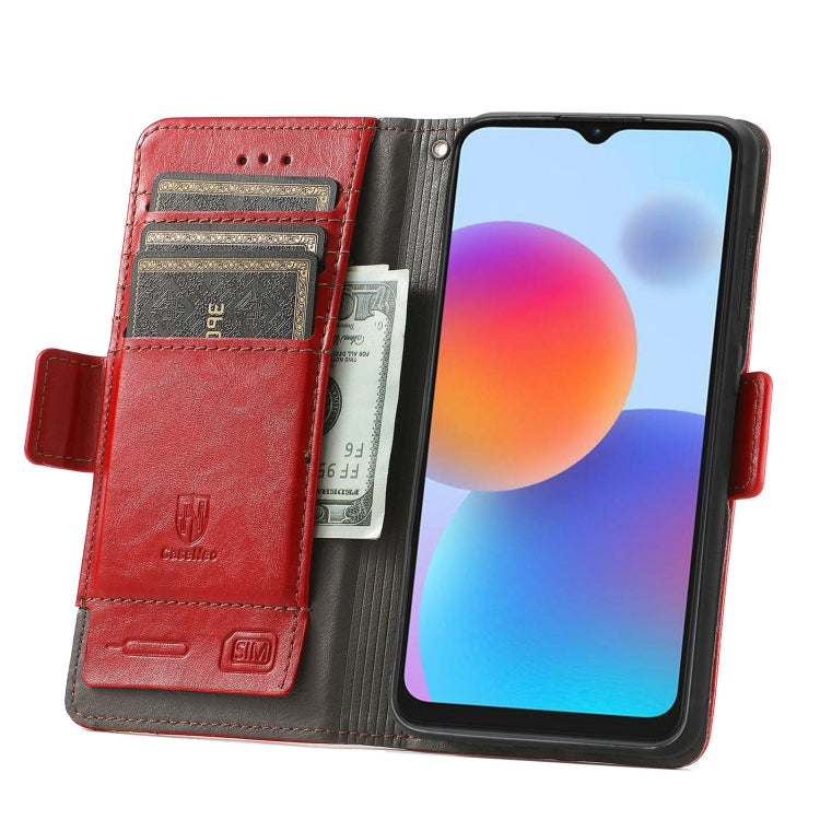 For ZTE Blade A52 CaseNeo Splicing Dual Magnetic Buckle Leather Phone Case