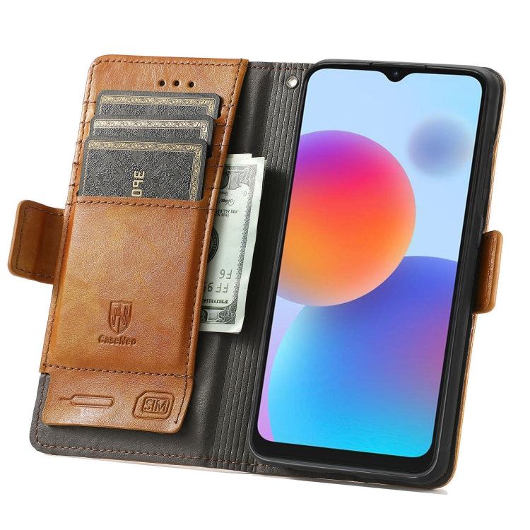 For ZTE Blade A52 CaseNeo Splicing Dual Magnetic Buckle Leather Phone Case