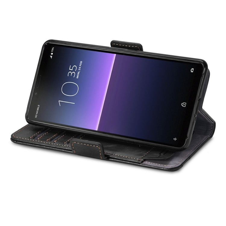 For Sony Xperia 10 II CaseNeo Splicing Dual Magnetic Buckle Leather Phone Case