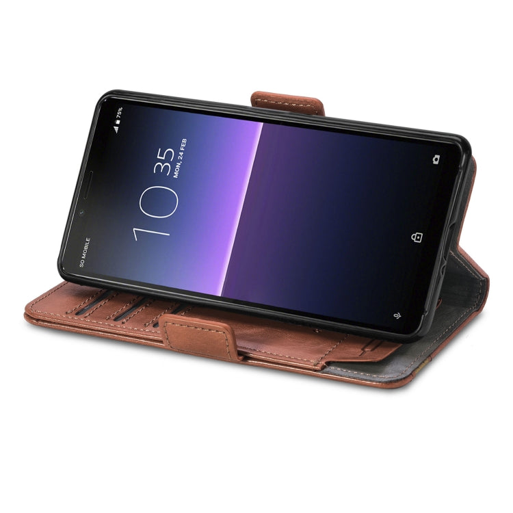 For Sony Xperia 10 II CaseNeo Splicing Dual Magnetic Buckle Leather Phone Case