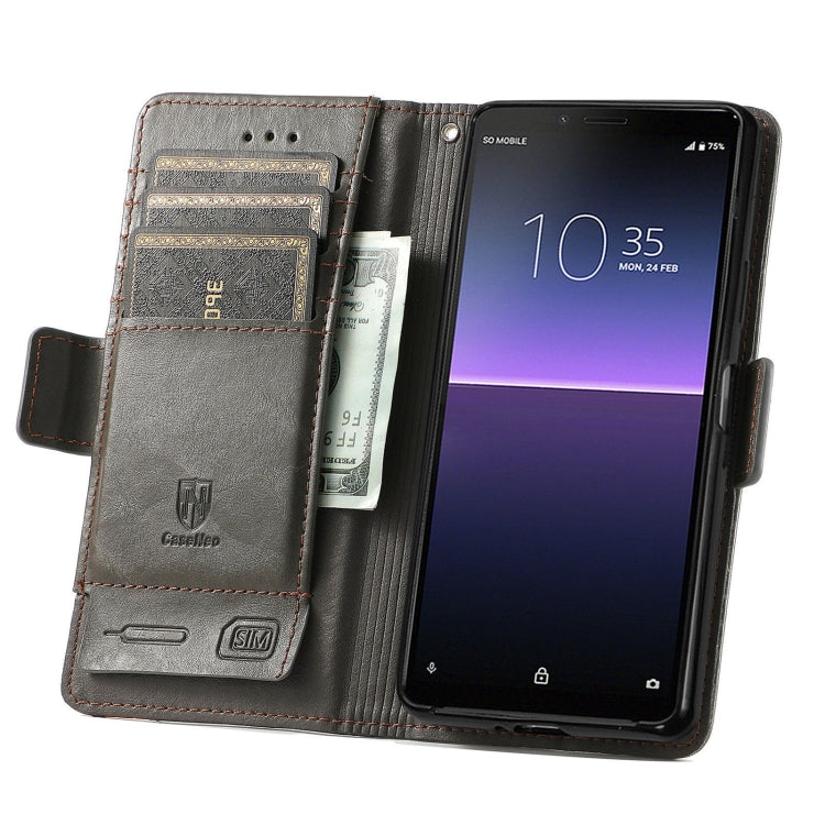 For Sony Xperia 10 II CaseNeo Splicing Dual Magnetic Buckle Leather Phone Case