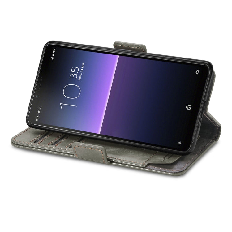 For Sony Xperia 10 II CaseNeo Splicing Dual Magnetic Buckle Leather Phone Case