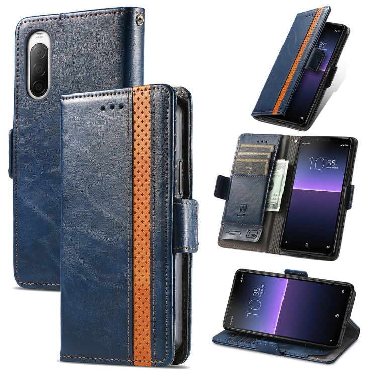 For Sony Xperia 10 II CaseNeo Splicing Dual Magnetic Buckle Leather Phone Case