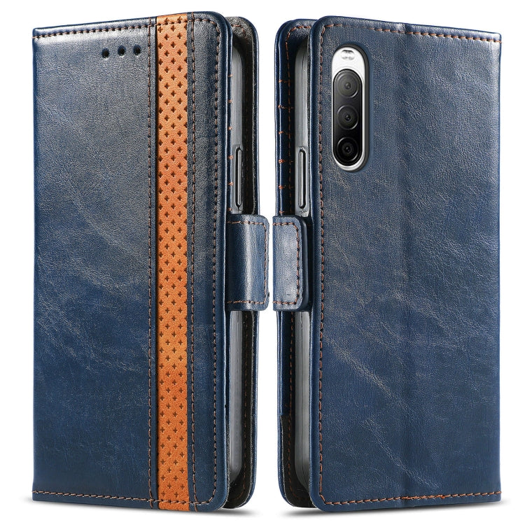 For Sony Xperia 10 II CaseNeo Splicing Dual Magnetic Buckle Leather Phone Case