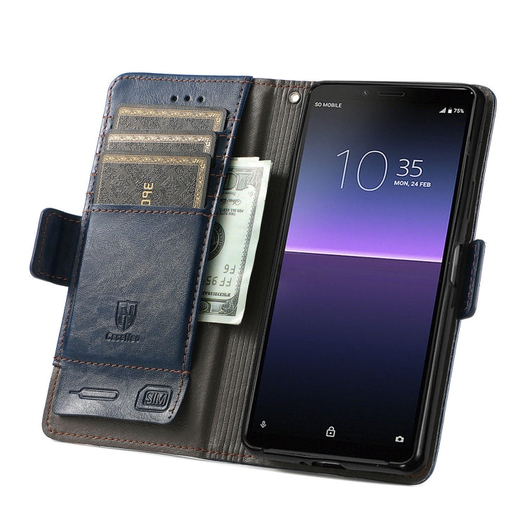 For Sony Xperia 10 II CaseNeo Splicing Dual Magnetic Buckle Leather Phone Case
