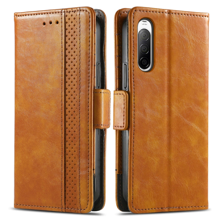 For Sony Xperia 10 II CaseNeo Splicing Dual Magnetic Buckle Leather Phone Case