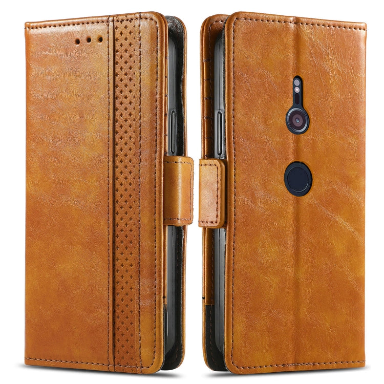 For Sony Xperia XZ3 CaseNeo Splicing Dual Magnetic Buckle Leather Phone Case