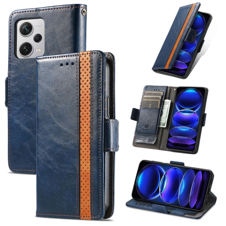 For Xiaomi Redmi Note 12 Pro+ Global CaseNeo Splicing Dual Magnetic Buckle Leather Phone Case