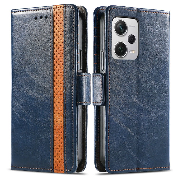 For Xiaomi Redmi Note 12 Pro+ Global CaseNeo Splicing Dual Magnetic Buckle Leather Phone Case
