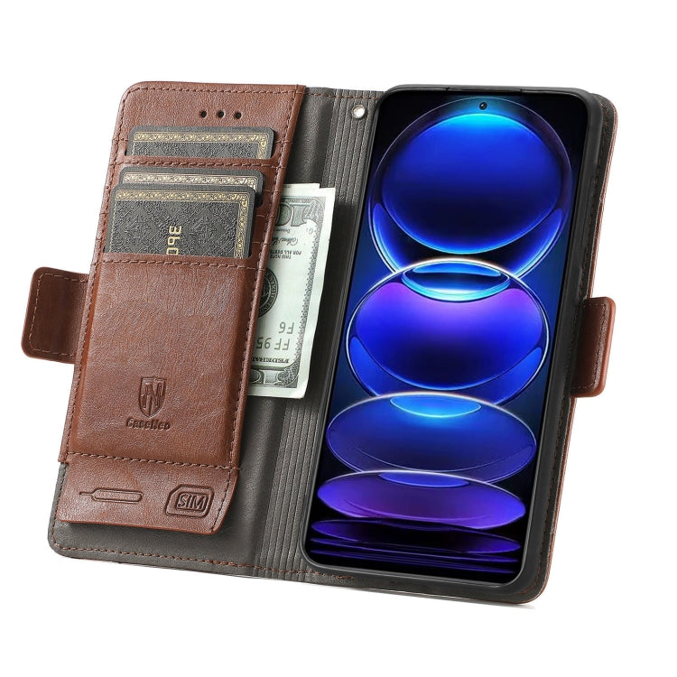 For Xiaomi Redmi Note 12 Pro+ Global CaseNeo Splicing Dual Magnetic Buckle Leather Phone Case