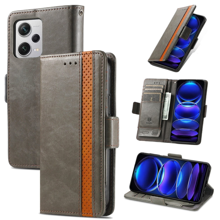 For Xiaomi Redmi Note 12 Pro+ Global CaseNeo Splicing Dual Magnetic Buckle Leather Phone Case
