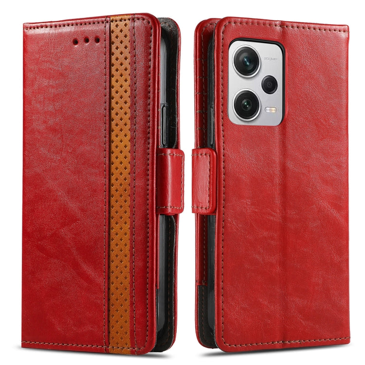 For Xiaomi Redmi Note 12 Pro+ Global CaseNeo Splicing Dual Magnetic Buckle Leather Phone Case