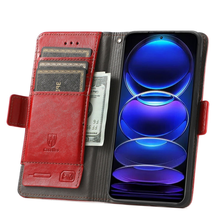 For Xiaomi Redmi Note 12 Pro+ Global CaseNeo Splicing Dual Magnetic Buckle Leather Phone Case