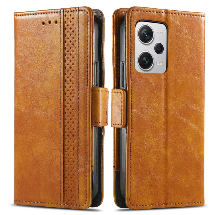 For Xiaomi Redmi Note 12 Pro+ Global CaseNeo Splicing Dual Magnetic Buckle Leather Phone Case