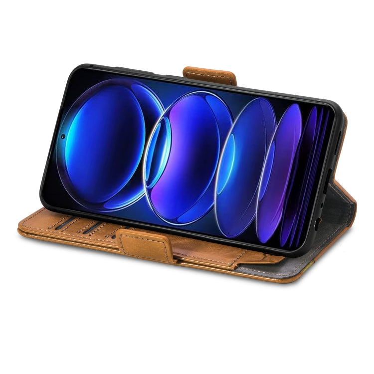 For Xiaomi Redmi Note 12 Pro+ Global CaseNeo Splicing Dual Magnetic Buckle Leather Phone Case