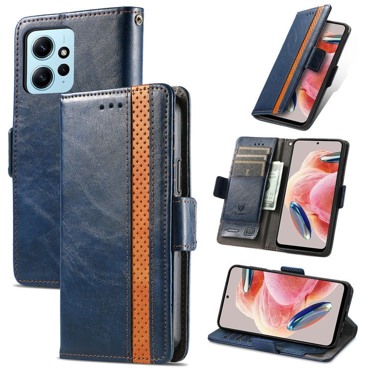 For Xiaomi Redmi Note 12 4G Global CaseNeo Splicing Dual Magnetic Buckle Leather Phone Case