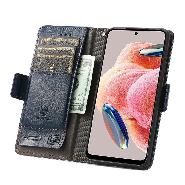 For Xiaomi Redmi Note 12 4G Global CaseNeo Splicing Dual Magnetic Buckle Leather Phone Case