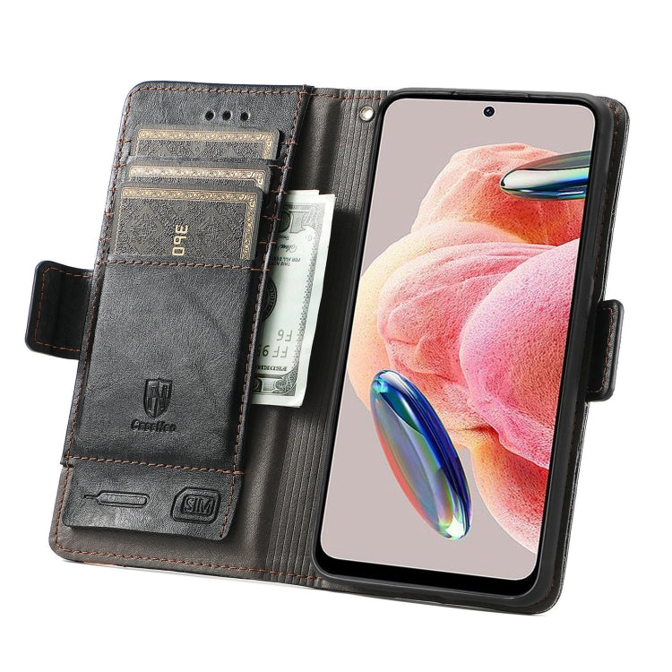 For Xiaomi Redmi Note 12 4G Global CaseNeo Splicing Dual Magnetic Buckle Leather Phone Case