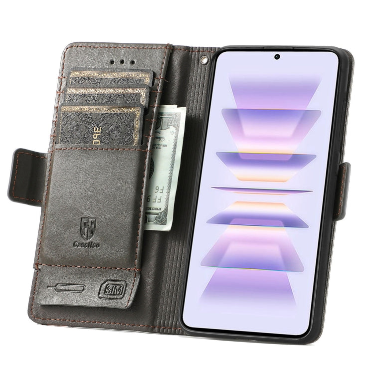 For Xiaomi Redmi K60 Pro CaseNeo Splicing Dual Magnetic Buckle Leather Phone Case